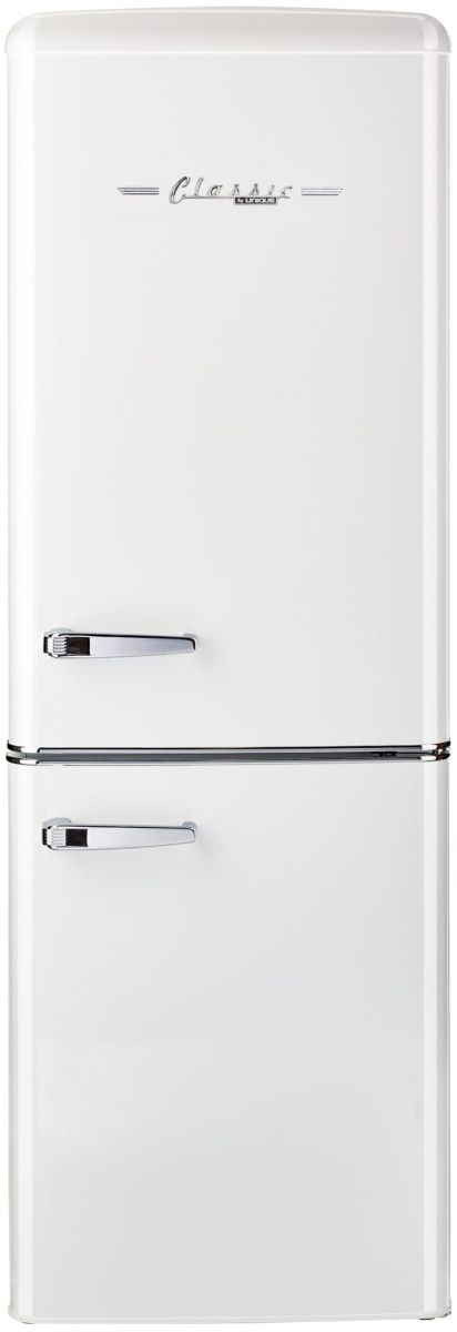 Unique® Appliances Classic Retro 7 Cu. Ft. Marshmallow White Counter Depth Bottom Freezer Refrigerator