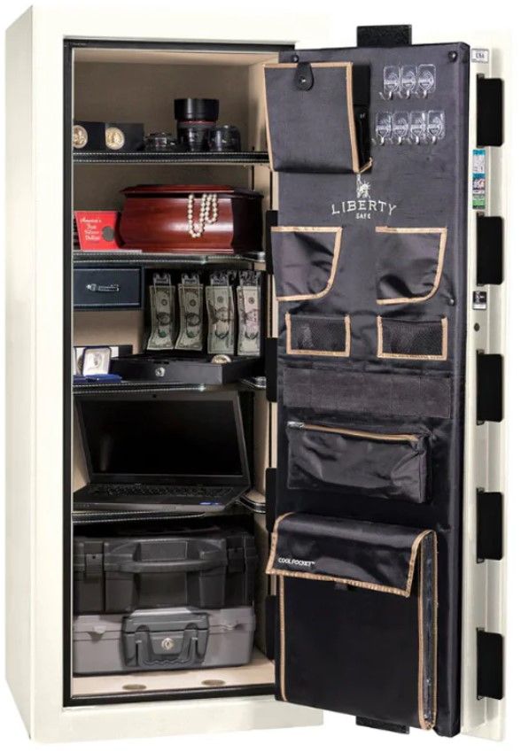 Liberty Safe Premium Home White Marble/Black Chrome 17 Electronic Gun Safe-1