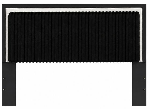 Signature Design by Ashley® Zuraleus Black Upholstered King Panel Headboard-1