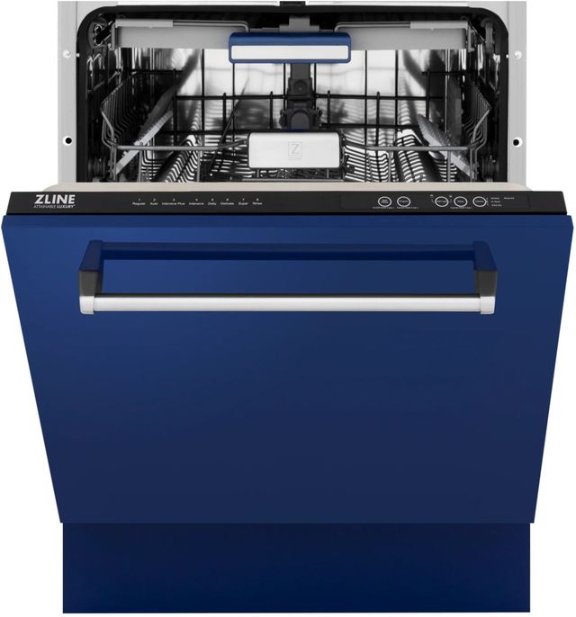 ZLINE Tallac Series 24" Blue Gloss Top Control Built In Dishwasher-1