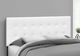 Monarch Specialties Inc. White Leather Look Queen Headboard-1