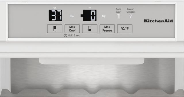 KitchenAid® 22" 8.8 Cu. Ft. Panel Ready Built-In Bottom Freezer Refrigerator-3
