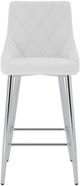 Inspire™ Devo 2-Piece White/Chrome 26" Counter Stool-2