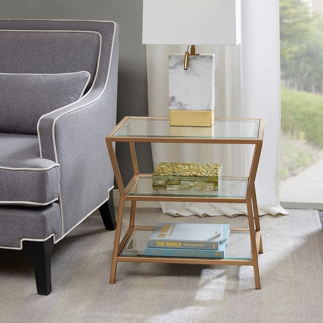 Olliix by Madison Park Antique Gold Grammercy Accent Table-2