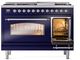 Ilve® Nostalgie II Series 48" Midnight Blue Pro Style Dual Fuel Range-4