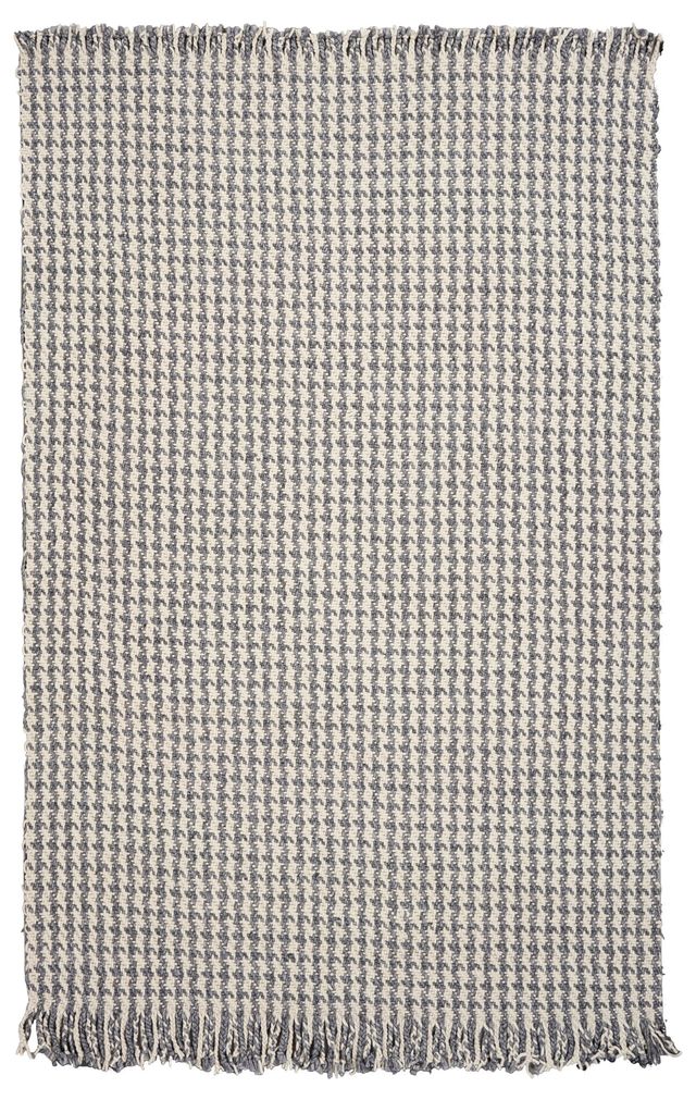 KAS Rugs Maui Ivory/Grey Houndstooth 5'x8' Rug-0