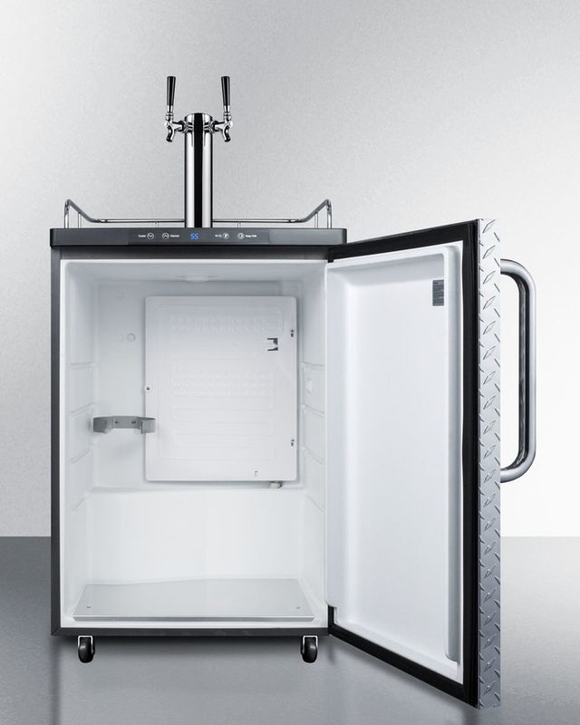 Summit® 5.6 Cu. Ft. Diamond Plate Beer Cooler/Kegerator-2