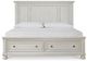 Signature Design by Ashley® Robbinsdale Antique White King Storage Panel Bed-1