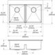 Elkay Crosstown® Polished Satin 2-Hole Equal Double Bowl Dual Mount Sink Kit-3