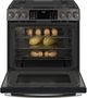 GE Profile™ 30" Fingerprint Resistant Black Stainless Steel Slide-In Gas Range-2