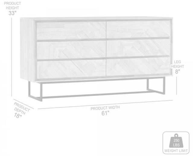 Armen Living Peridot Natural Dresser-1