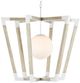 Currey & Company Bastian Sandstone/Sugar White Globe Pendant Lighting-1