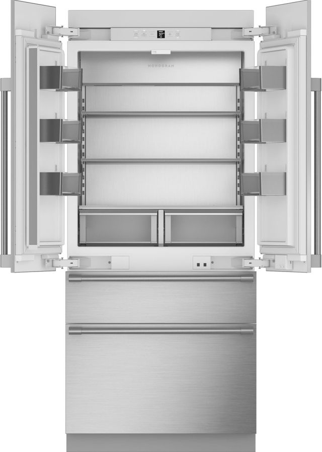 Monogram® 36" 20.1 Cu. Ft. Panel Ready Integrated Built-In French Door Refrigerator-1