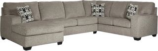 Signature Design by Ashley® Ballinasloe 3-Piece Platinum Left-Arm Facing Sectional and Chaise
