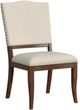 Flexsteel® Bellevue 2-Piece Light Tan/Whiskey Brown Upholstered Dining Side Chair Set-3