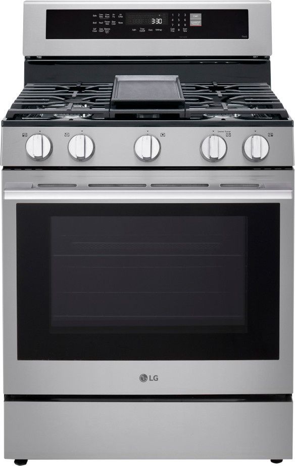 LG 30" PrintProof® Stainless Steel ProBake Convection® Smart Freestanding Gas Range-0