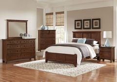 Vaughan-Bassett Bonanza 4-Piece Cherry King Bed Set