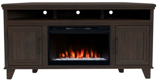 Legends Home Real Cozy Sonoma Java 64" Corner Fireplace Console-3