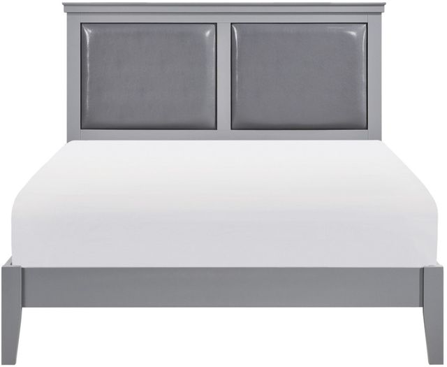 Homelegance® Seabright Gray King Upholstered Panel Bed-2