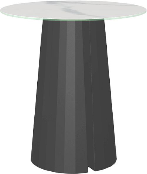 Amisco Customizable Gemma 40" Round Bar Height Pub Table with 0.5" Italian Porcelain on Glass Top-0