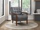 Homelegance® Crafton Dark Gray/Walnut Accent Chair-1