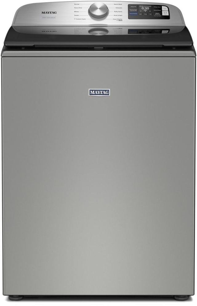 Maytag® Classic Silver Top Load Washer & Gas Dryer Laundry Pair-1
