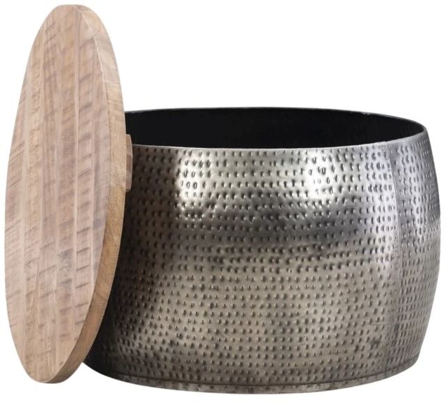 Powell® Dreyfus Brown Storage Drum with Silver Base-1