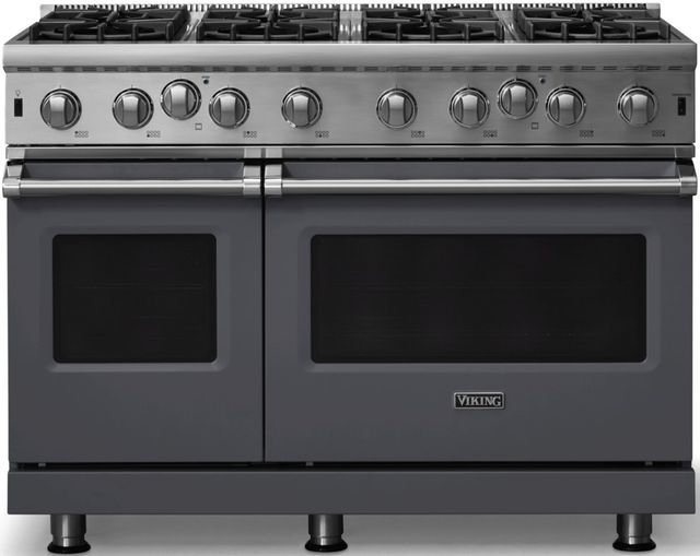 Viking® 5 Series 48" Cast Black Pro Style Natural Gas Range-0