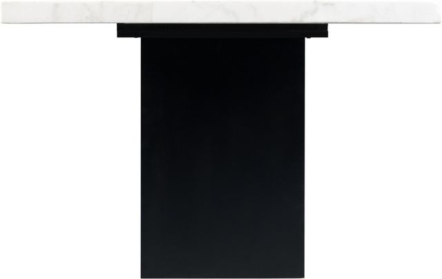 Elements International Valentino White Dining Table with Black Base-2