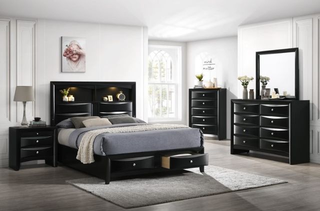 Crown Mark Fallon Black Bed-2