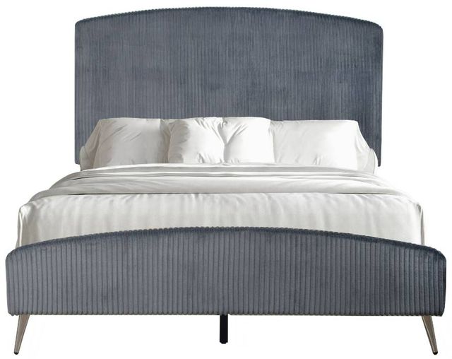 New Classic® Home Furnishings Kailani Gray Upholstered Queen Panel Bed-2