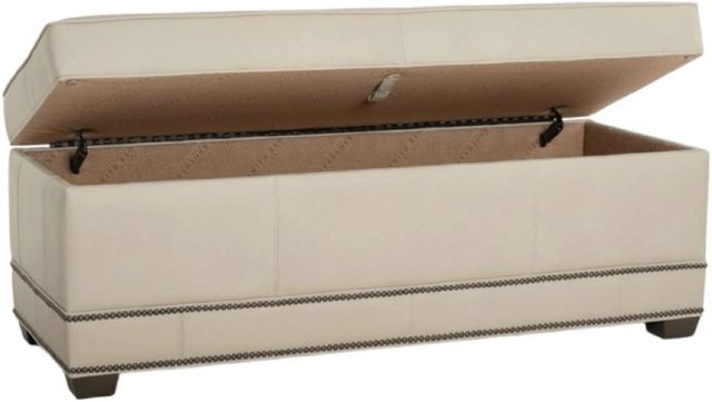 Smith Brothers Customizable 885 Leather Storage Ottoman-1