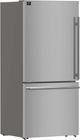 FORNO® Milano Espresso 31" 17.2 Cu. Ft. Stainless Steel Counter Depth Bottom Freezer Refrigerator-1