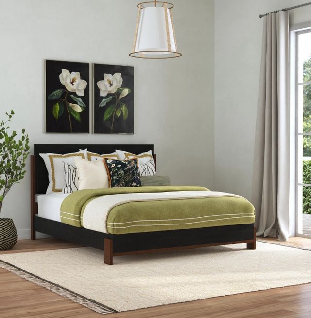 Flexsteel® Waterfall Deep Ebony King Panel Bed-1