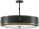 Currey & Company Huntsman Antique Brass/Satin Black Pendant Lighting-0