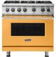 Viking® 5 Series 36" Daffodil Pro Style Liquid Propane Gas Range-0