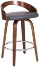 Armen Living Sonia 4-Piece Gray/Walnut Counter Stool Set-0
