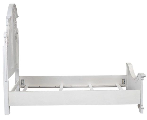 Liberty Furniture Magnolia Manor Antique White California King Panel Bed-3