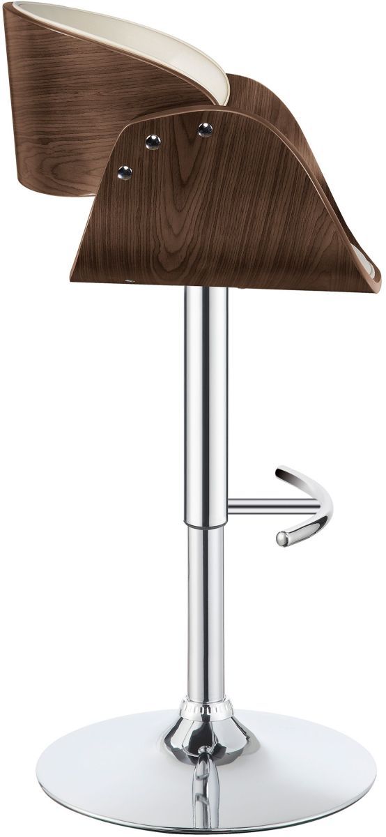 Coaster® Dana Ecru/Chrome Adjustable Bar Stool-5