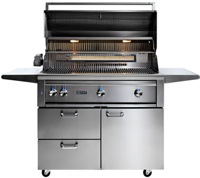LYNX® Professional 3-Burner Stainless Steel Freestanding Natural Gas Grill with All Trident Infrared Burners and Rotisserie-1
