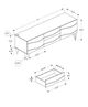 Monarch Specialties Inc. Dark Brown 72" Wood-Look TV Stand with Storage-2