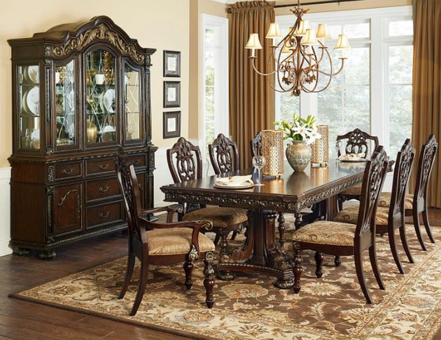 Homelegance® Catalonia Dark Cherry Buffet and Hutch-1
