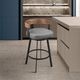 Armen Living Idris Walnut/Vintage Gray Counter Stool-1