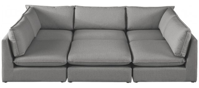 Meridian Furniture Mackenzie 6-Piece Grey Modular Sectional Set-1