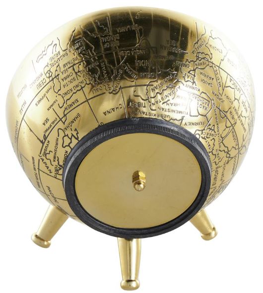 Deco Marche Gold World Map Small Dome Decorative Clock-2