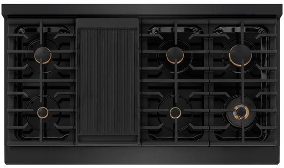 ZLINE Paramount 48" Black Stainless Steel Gas Cooktop-2
