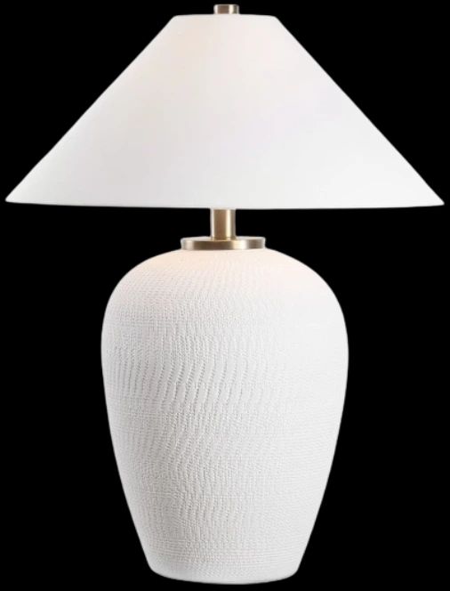 Uttermost® Merriton Matte White Table Lamp-4