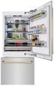 ZLINE Autograph Edition 36" 19.8 Cu. Ft. Stainless Steel Built In Bottom Freezer Refrigerator with Polished Gold Accents-4
