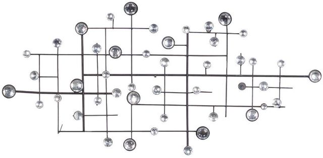 Deco Marche Silver Abstract Wall Decor-0
