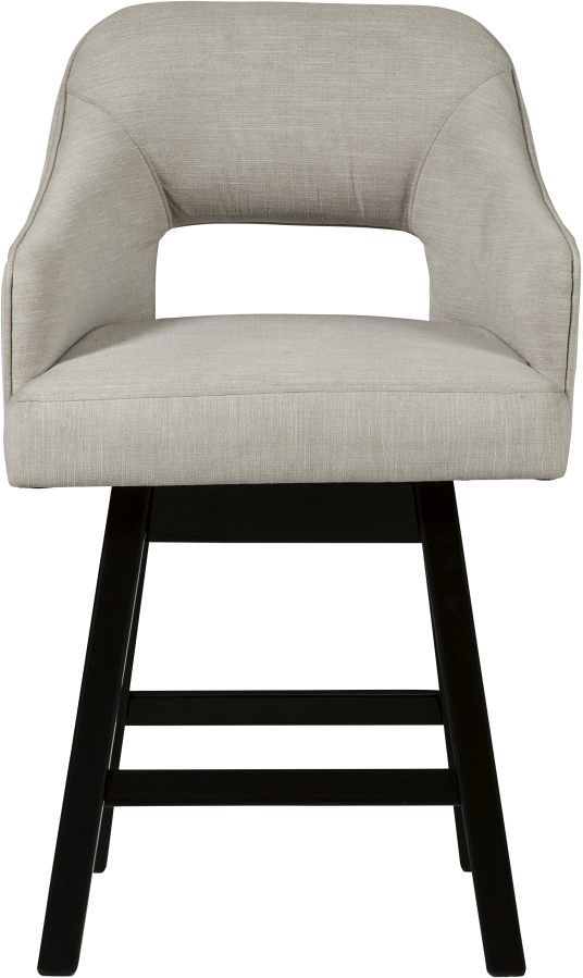 Signature Design by Ashley® Tallenger Brown/Linen Upholstered Swivel Bar Stool -1